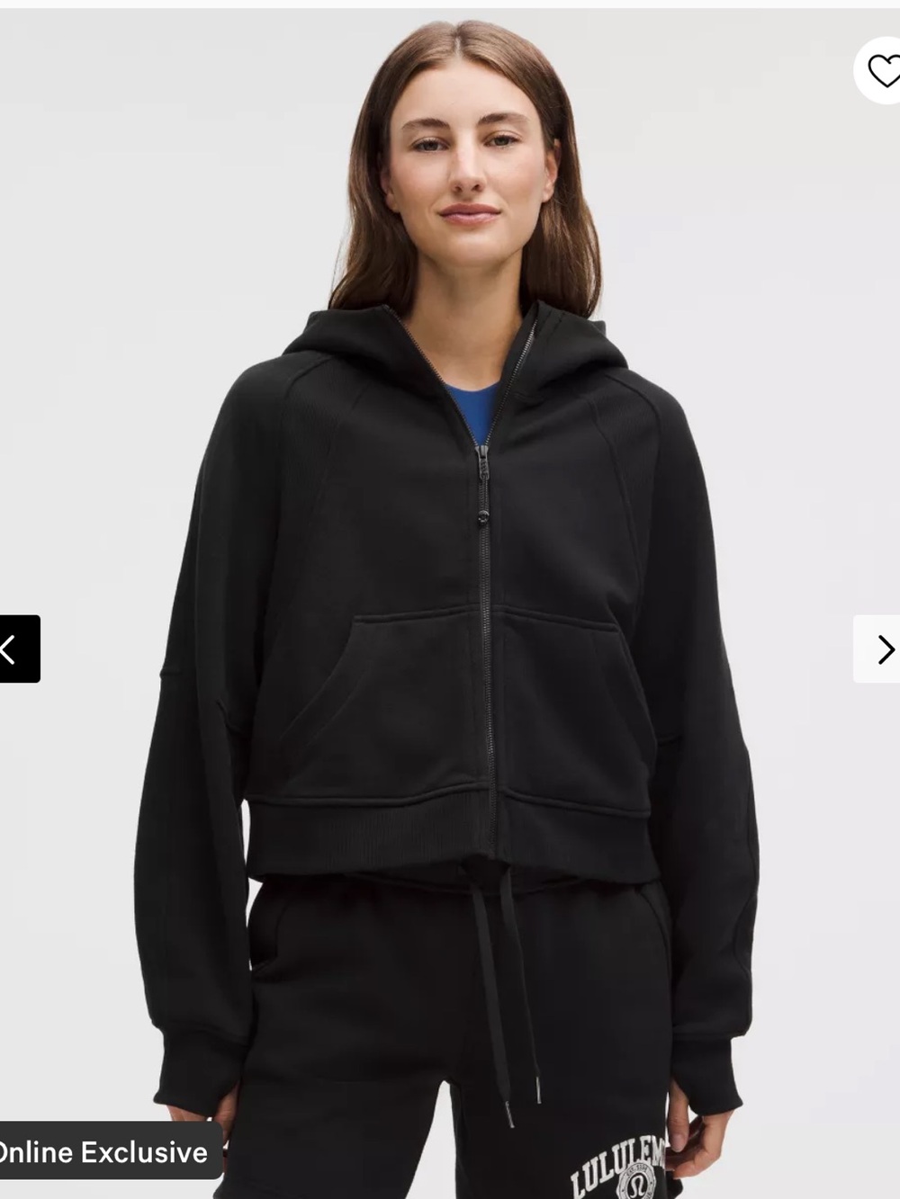 lululemon athletica Black Zip-Up Hooded Swearshirt